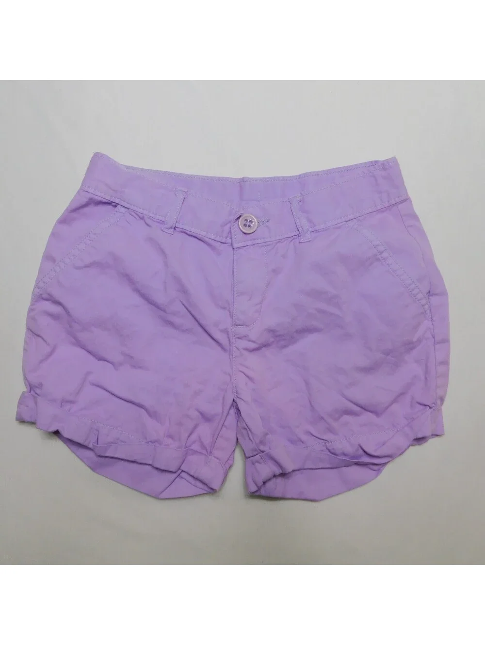 GapKids Girls 10 Regular Shorts Purple Chino Cotton Twill Summer Casual Pockets